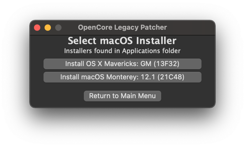 Файл:OCLP-GUI-Installer-Select-Local-Installer.png